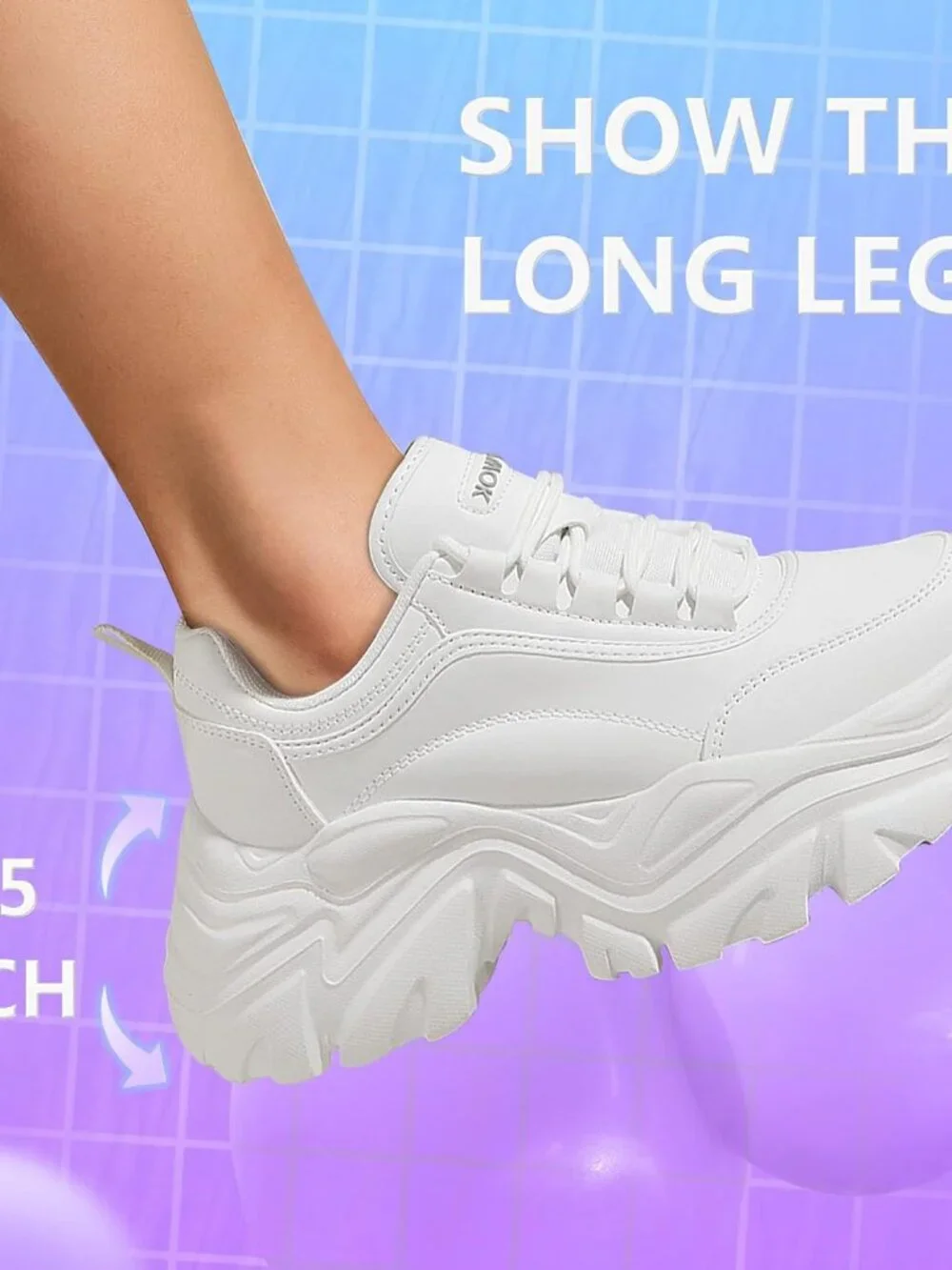 Women's White Leather Fashion Platform Comfortable Wedge Walking Sneakers Shoes - Picture 6 of 6